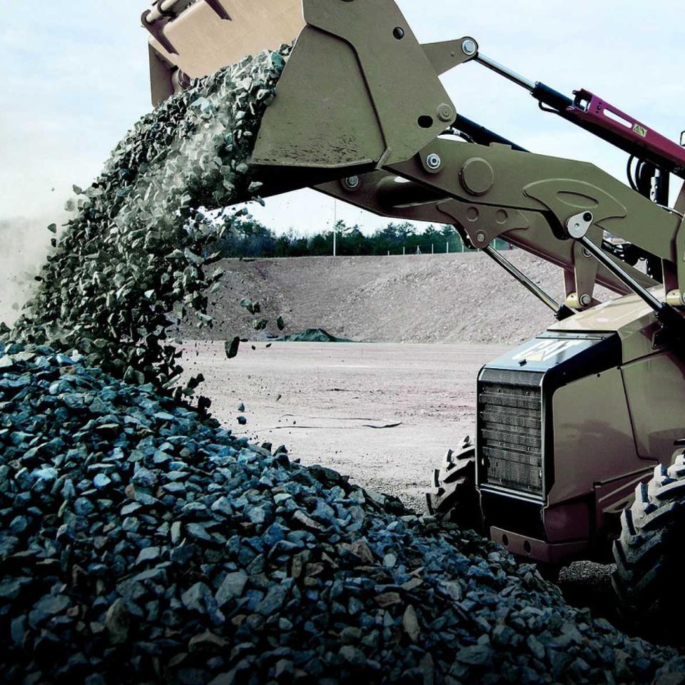 Construction vehicles in action