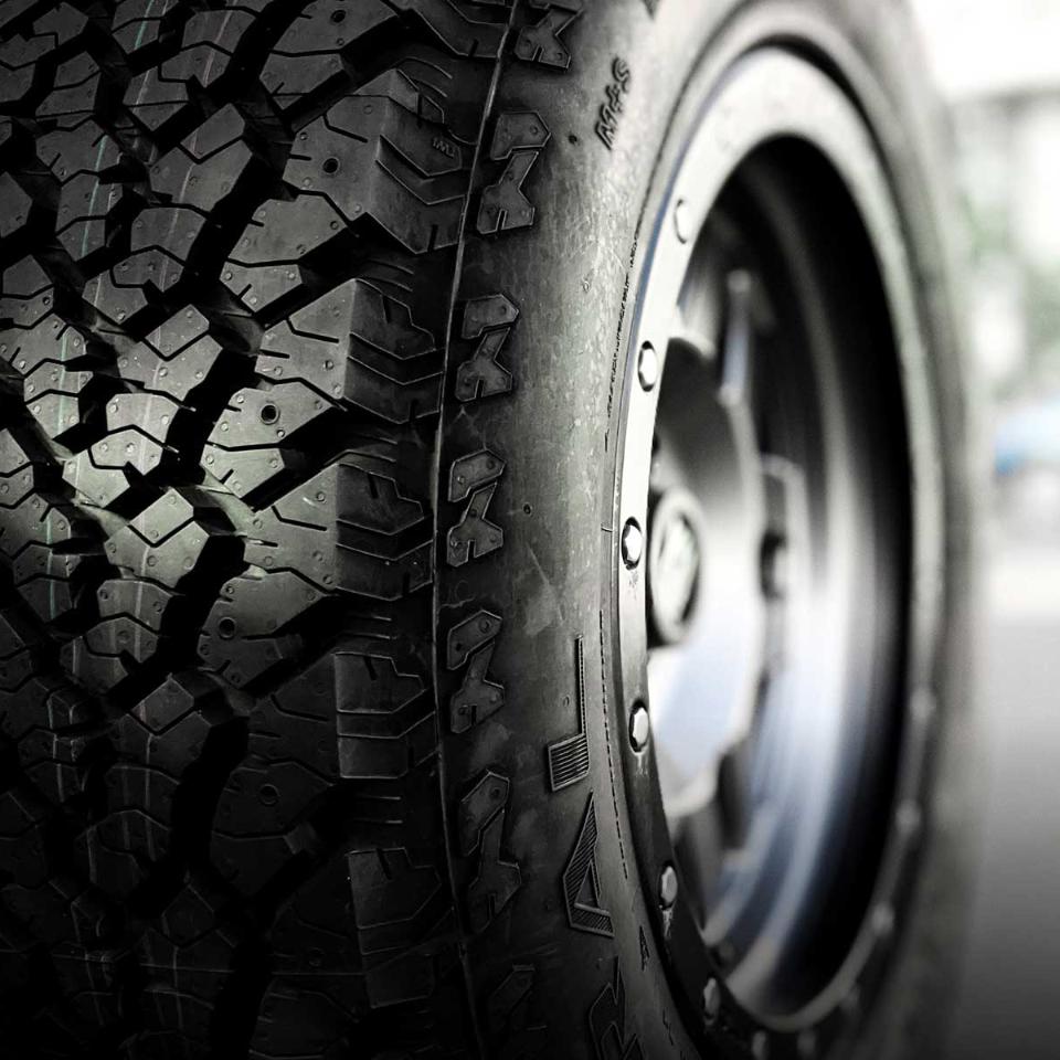 Tyres at the transport fair